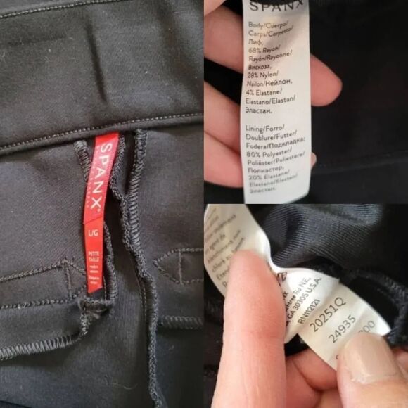 Spanx Perfect Black Pant Back Seam Skinny Pants - 20251Q Sz L - Picture 3 of 7